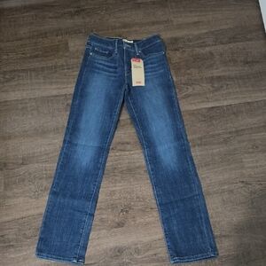 Levi's Women's Dark Blue Straight-Leg Jeans